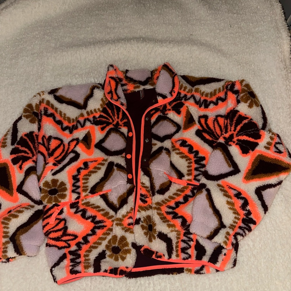 Free People Movement Multicolor Fleece Jacket
